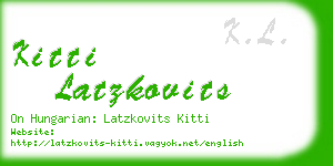 kitti latzkovits business card